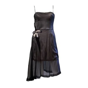 Dolce and Gabbana Butterfly Gray Silk Dress
